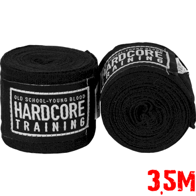 Боксерские бинты Hardcore Training Classic Black 3.5 м