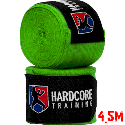 Боксерские бинты Hardcore Training Superior Green 4.5 м