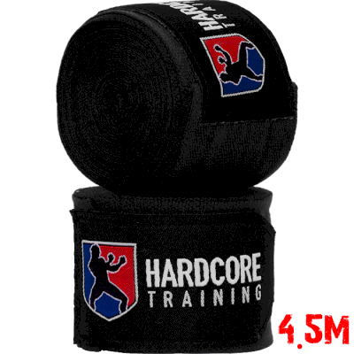 Боксерские бинты Hardcore Training Superior Black 4.5 м