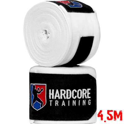 Боксерские бинты Hardcore Training Superior White 4.5 м