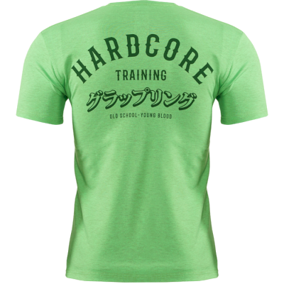 Футболка Hardcore Training No-Gi Grappling Neon Green Melange - фото 2