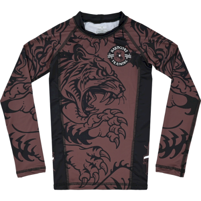 Детский рашгард Hardcore Training Heraldry Brown LS