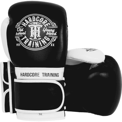 Боксерские перчатки Hardcore Training Premium Black/White