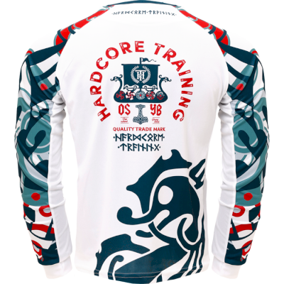 Тренировочный лонгслив Hardcore Training Nordic Pattern Blue/White - фото 2