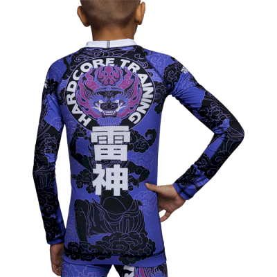 Детский рашгард Hardcore Training Raijin Black/Purple LS - фото 1