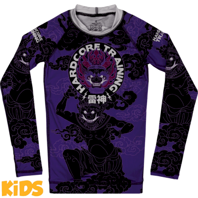 Детский рашгард Hardcore Training Raijin Black/Purple LS - фото 2