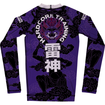 Детский рашгард Hardcore Training Raijin Black/Purple LS - фото 3