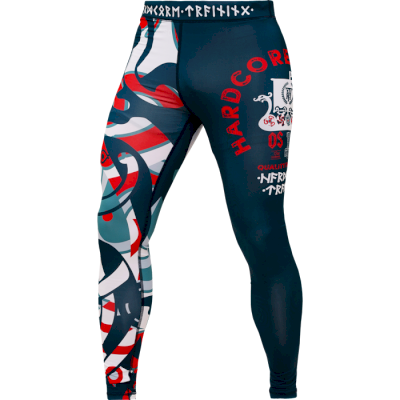 Компрессионные штаны Hardcore Training Nordic Nordic Pattern Blue/White - фото 1