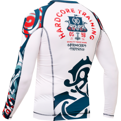 Рашгард Hardcore Training Nordic Pattern Blue/White LS - фото 3