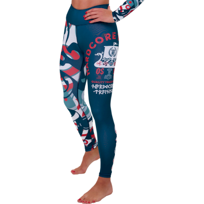 Женские компрессионные штаны Hardcore Training Nordic Pattern Blue/White - фото 1