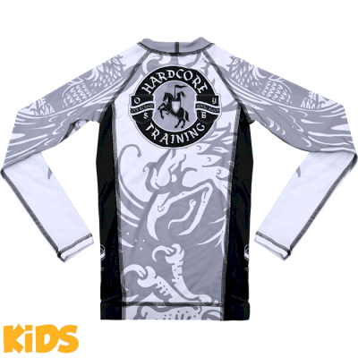 Детский рашгард Hardcore Training Heraldry White LS - фото 1