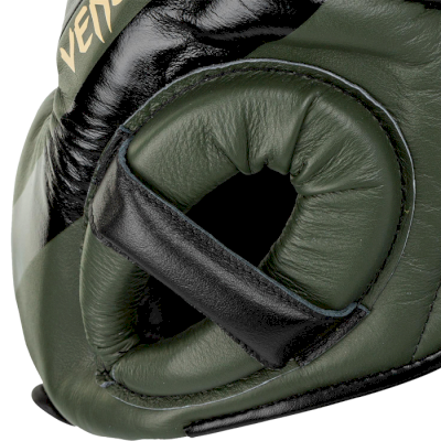 Боксерский шлем Venum Proboxing Cheek Headgear Linares Edition Khaki/Black/Gold - фото 2