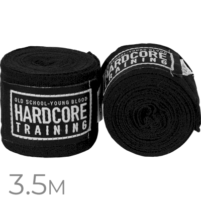 Боксерские бинты Hardcore Training Classic Black 3.5 м