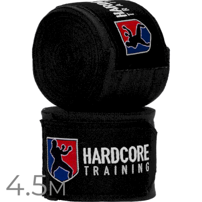 Боксерские бинты Hardcore Training Superior Black 4.5 м