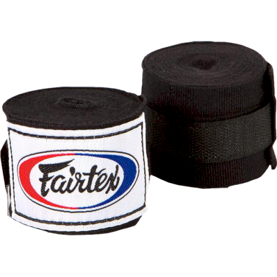 Боксерские бинты Fairtex Black 4.5м - фото 1