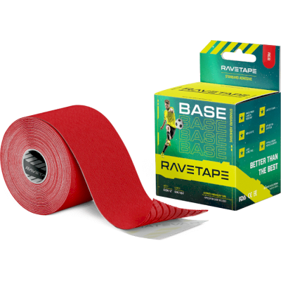 Кинезио тейп RaveTape 5*5 красный