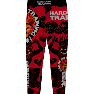 Детские компрессионные штаны Hardcore Training Raijin Black/Red