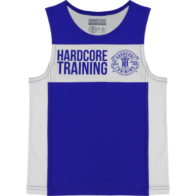 Детская тренировочная майка Hardcore Training Blue/White