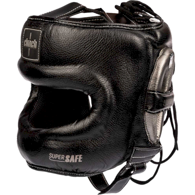 Бамперный боксерский шлем Clinch Face Guard черно-бронзовый