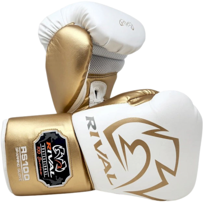 Профессиональные спарринговые перчатки Rival RS100 White/Gold