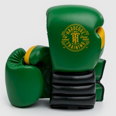 Боксерские перчатки Hardcore Training GRT1 Boxing Gloves Green/Black/Yellow
