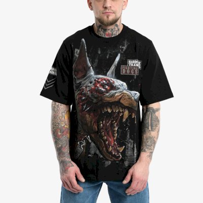 Футболка Hardcore Training Fighting Dogs Black Oversized Fit