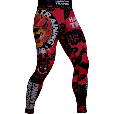 Компрессионные штаны Hardcore Training Raijin Black/Red