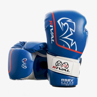 Перчатки для спарринга Rival RS2V blue