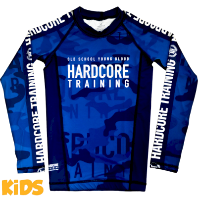 Детский рашгард Hardcore Training Camo 2.1 LS Blue