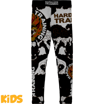 Детские компрессионные штаны Hardcore Training Raijin Black/White