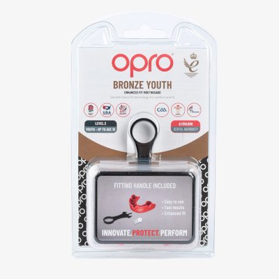 Детская боксерская капа Opro Bronze Level Red