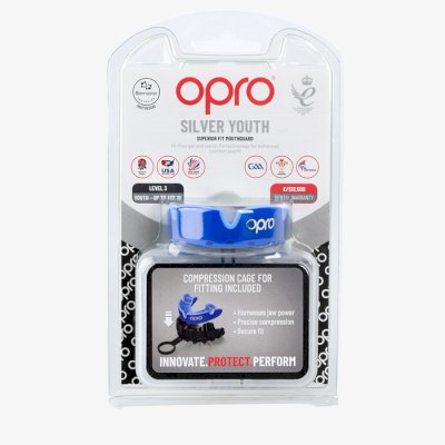 Детская боксерская капа Opro Silver Level Blue