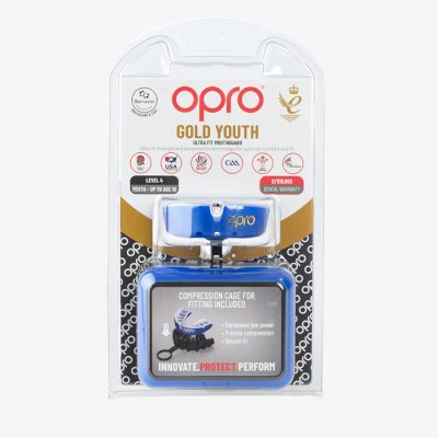 Детская боксерская капа Opro Gold Level Blue