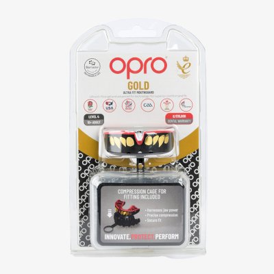 Боксерская капа Opro Gold Level Black Jawz