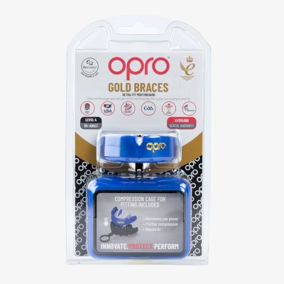 Боксерская капа для брекетов Opro Gold Blue