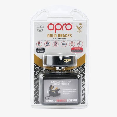 Боксерская капа для брекетов Opro Gold Black