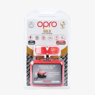 Боксерская капа Opro Gold Level Red