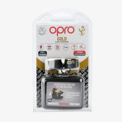 Боксерская капа Opro Gold Level Black