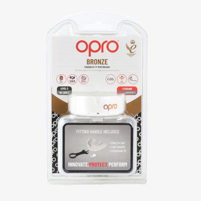 Боксерская капа Opro Bronze Level White