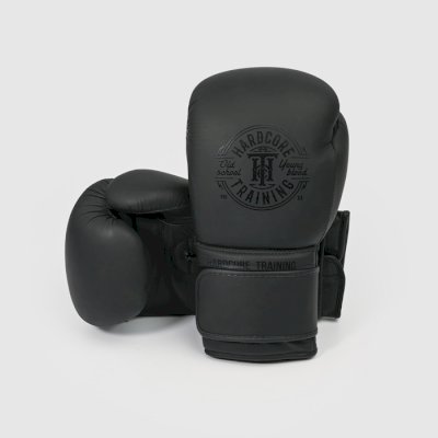 Боксерские перчатки Hardcore Training Premium Matte Black/Black