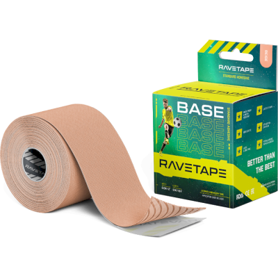 Кинезио тейп RaveTape 5*5 бежевый