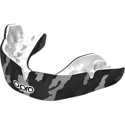 Боксерская капа Opro Instant Custom-Fit Camo Black/White/Silver