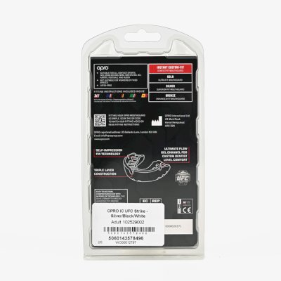 Боксерская капа Opro Instant Custom-Fit UFC Silver/Black
