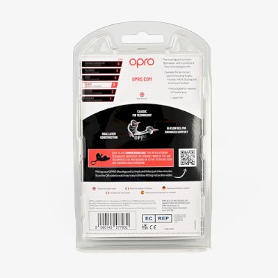 Боксерская капа Opro Silver Level Black Jaws