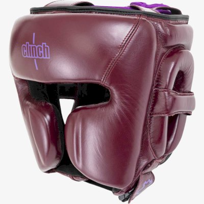 Боксерский шлем Clinch Undefeated бордовый