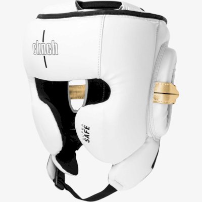 Шлем Clinch Contender бело-черно-золотой C226