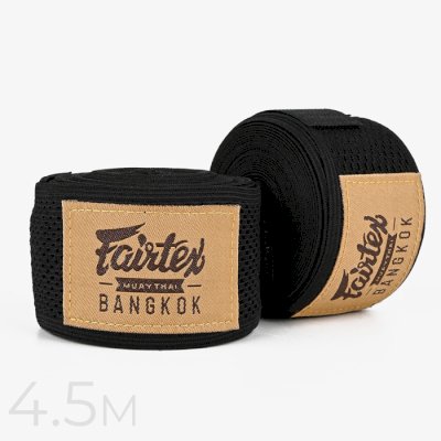 Эластичные боксерские бинты Fairtex HW4 Black 4.5м
