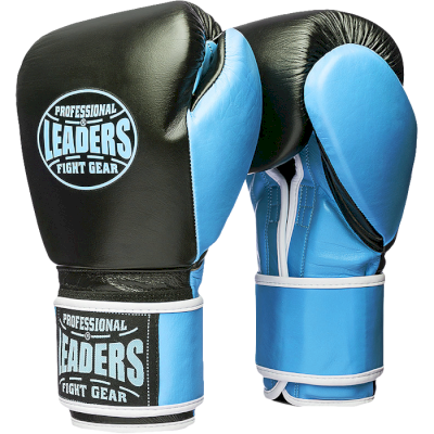 Боксерские перчатки Leaders Wave BK/LBL