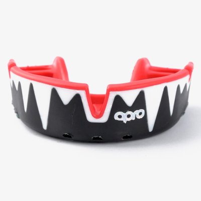 Боксерская капа Opro Platinum Level Black/White/Red