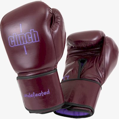 Боксерские перчатки clinch undefeated бордовые